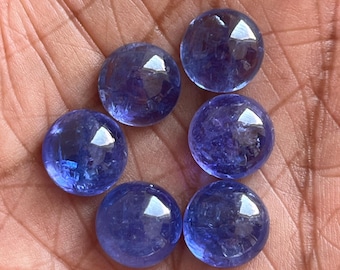 AA TANZANITE 8MM 10MM ROUND cabochon gemstone amazing quality natural stone from tanzania mine Select below