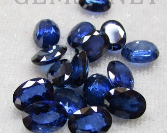 1PC Natural BLUE SAPPHIRE 5X7MM oval gemstone AAA blue sapphire oval 7x5mm faceted Royal blue sapphire birthstone oval Ceylon sapphire