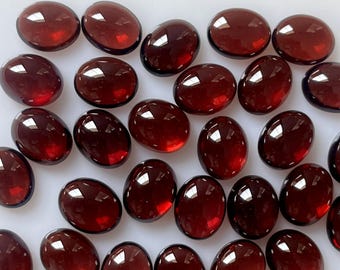 1pc 8x10mm Natural RED Garnet cabochon Oval 10x8mm Mozambique garnet cabochon red garnet quality January birthstone best quality loop clean