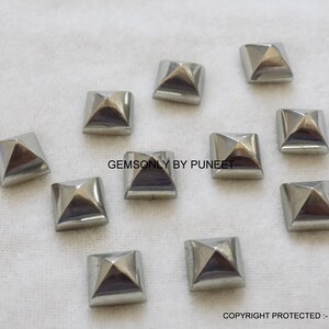 6MM NATURAL PYRITE PYRAMID golden pyrite cabochon 6mm smooth poliesh pyrite 6mm sq pyramid golden pyrite natural healing stone 6mm square image 1