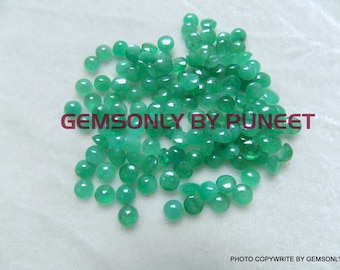 5MM Natural EMERALD Cabochon 5mm round cabochon emerald 5mm cabochon round quality we always deal in nice quality emerald round 5mm cabochon