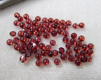 2MM 500pcs Natural Red Garnet Round loop clean quallity