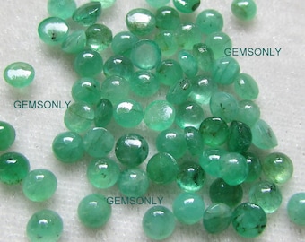 4MM Natural EMERALD Cabochon 4x4mm round 4mm round cabochon emerald 4mm quality we always deal in nice quality emerald round only natural