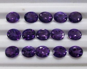 1pc 7x9mm natural African amethyst oval 7x9mm top quality purple amethyst 7x9mm oval faceted gemstone deep purple color original grantee