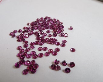 25pc natural Rhodolite ROUND top quality pinksh purple round Rhodolite round 2mm or 3mm Rhodolite round bulk deal also purple Rhodolite pink