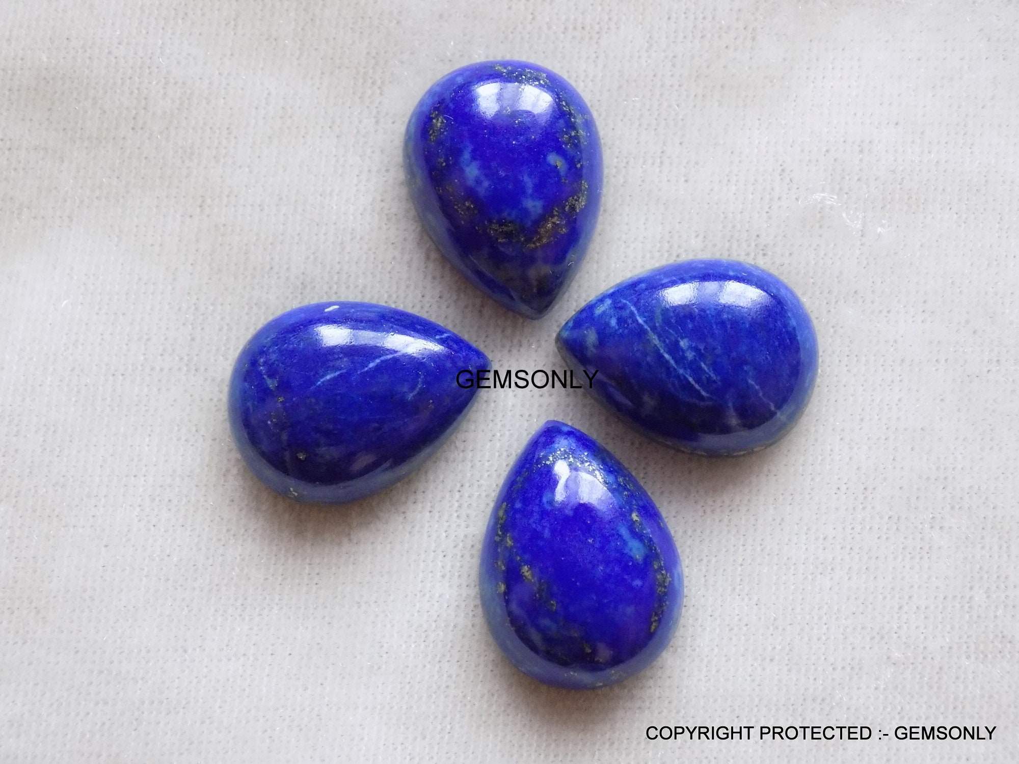1pc NATURAL LAPIZ LAZULI pera forma cabujón 14x18mm azul lapis lázazul 14x18mm pera cabujón suave cabujón 14x18mm pera azul real lapis