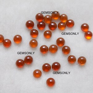 5mm Natural Hessonite Garnet round cabochon 5mm hessonite round 5mm orange garnet cabochon 5mm round birthstone original garnet round 5mm