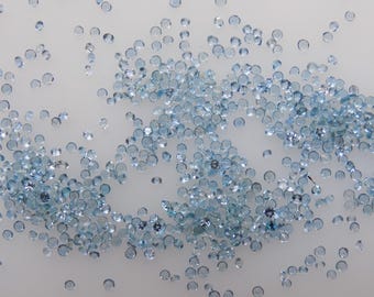1.1mm Natural AQUAMARINE round faceted cut 1.1mm round cut super quality AAA blue Aquamarine santa maria marine color aquamarine 1.1mm round