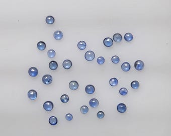 10pc 1.90MM TO 2.10MM Natural BLUE SAPPHIRE round Mine kanchanaburi Thailand gemstone sapphire cabochon 3MM blue sapphire round cabochon