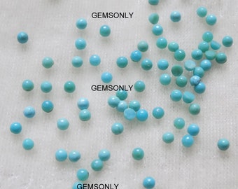2MM Natural TURQUOISE CABOCHON ROUND 2MM turquoise 2mm round cabochon order working also whole-sell price birthstone turquoise small size