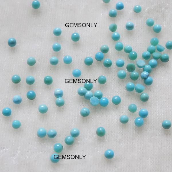 2MM Natural TURQUOISE CABOCHON ROUND 2MM turquoise 2mm round cabochon order working also whole-sell price birthstone turquoise small size