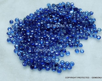 3MM Natural BLUE SAPPHIRE 3MM round Mine kanchanaburi Thailand gemstone sapphire cabochon 3MM blue sapphire round 3mm cabochon smooth polish
