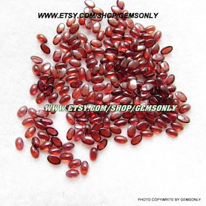 Red GARNET Oval 3x5mm cabochon garnet oval 3x5mm smooth cabochon AAA garnet 5x3mm oval Mozambique birthstone January gemstone oval 5x3mm