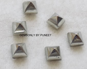 8MM NATURAL PYRITE PYRAMID golden pyrite cabochon 8mm smooth poliesh pyrite 8mm sq pyramid golden pyrite natural healing stone 8mm square