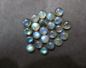 Natural Labradorite Round Cabochon 7X7 mm -5 pcs