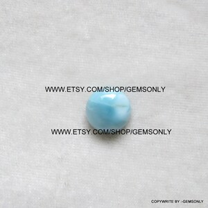 1P 12mm Natural LARIMAR round cabochon 12mm resemble aquamarine low quality larimar cabochon round Dominican Republic origin smoothround