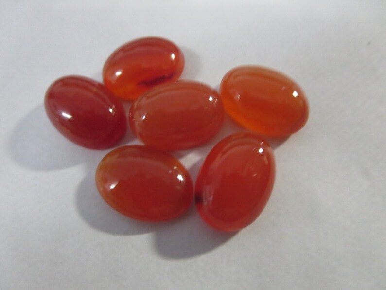 1PC 10X14MM NATURAL CARNELIAN oval cabochon orange carnelian cabochon oval 10x14mm aaa quality smooth caochon 10x14mm carnelian cabochon image 3