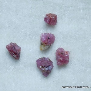 10.60cts 5pc NATURAL RUBY Raw rough red ruby gemstone for wire jewelry making stone natural un-heated no heated 100% red ruby raw of ruby