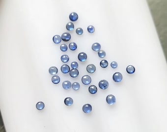 10pc 2.70MM TO 2.90MM Natural BLUE SAPPHIRE round Mine kanchanaburi Thailand gemstone sapphire cabochon 3MM blue sapphire round cabochon