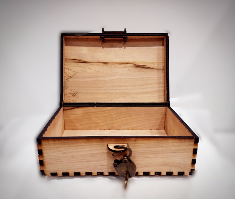 Dragon Laser Engraved Keepsake Box With Lock Etsy
