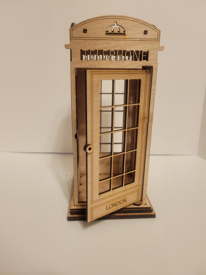 Laser Cut TARDIS Police Box | Dr Who Inspired Wooden Display With ...