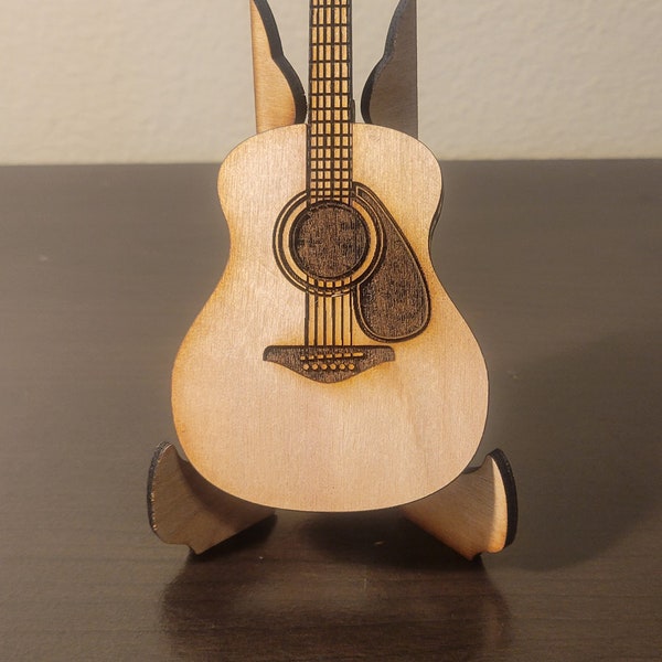 Guitar pick box with stand