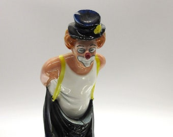 Rare, Vintage 1989, Tall Royal Doulton "Tip Toe" Painter Clown Figurine, HN 3293
