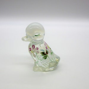 Adorable Fenton Opalescent Duck Hand Painted by Gilbert Tapia - Etsy