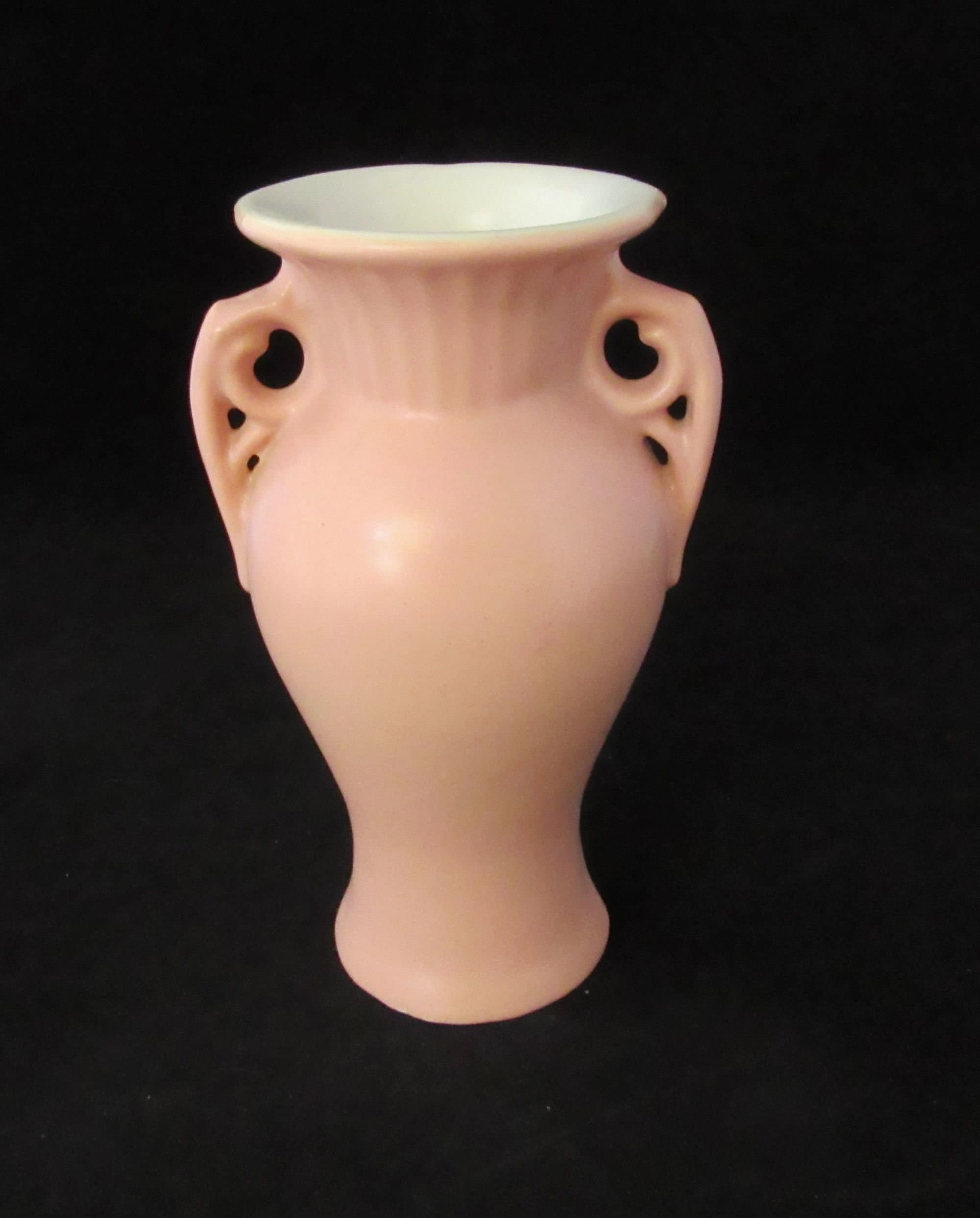 Vintage 40's, Pink Abingdon Pottery Vase With Handles, USA - Etsy