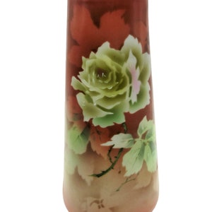 Antique 1900s, CT Altwasser Silesia Germany Porcelain Vase Roses Flowers Carl Tielsch
