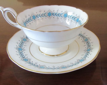 Vintage Coalport Geneva, Bone China, Tea Cup & Saucer, Lovely Pattern