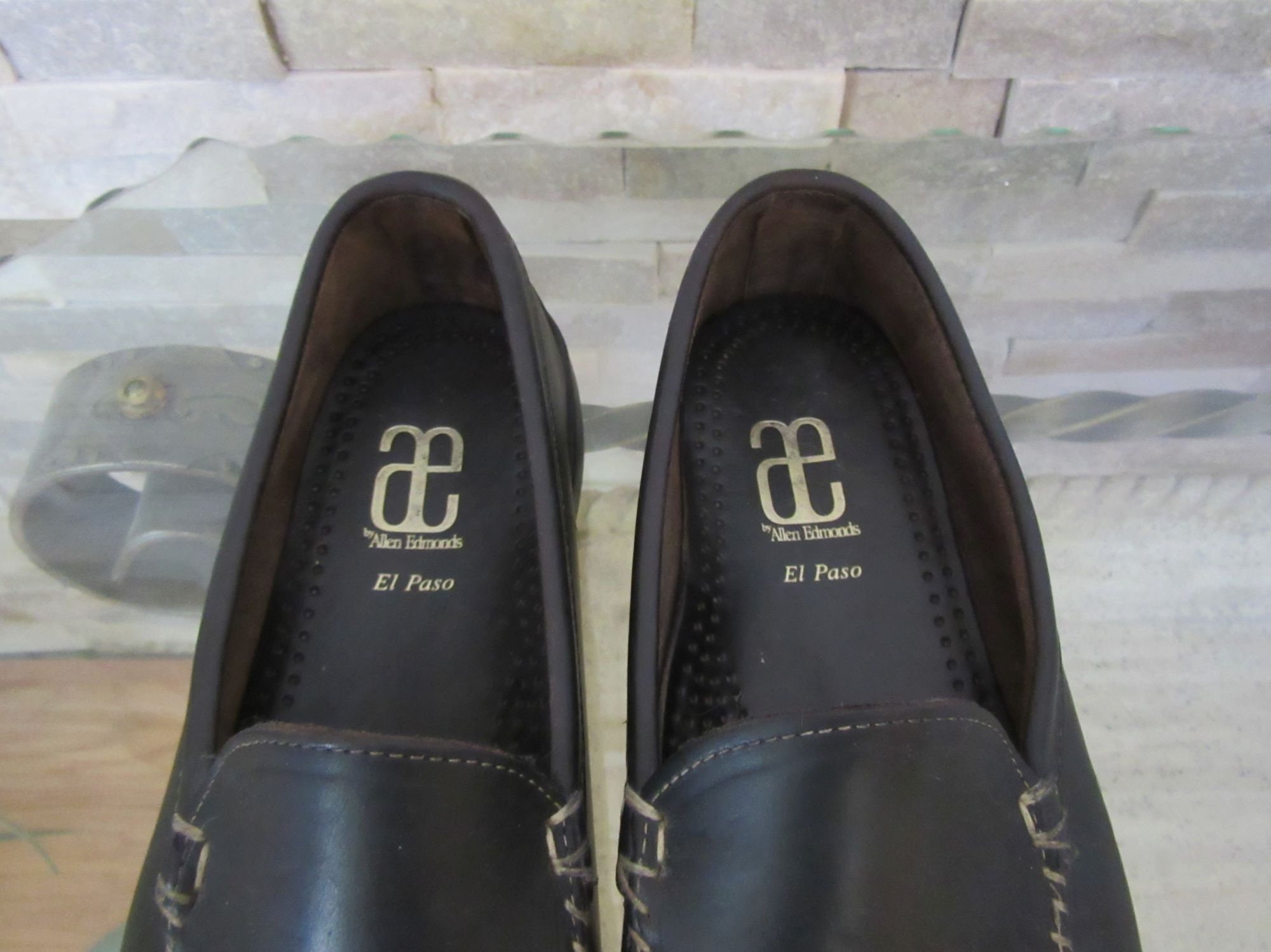 Allen Edmunds Black Leather Loafers, 