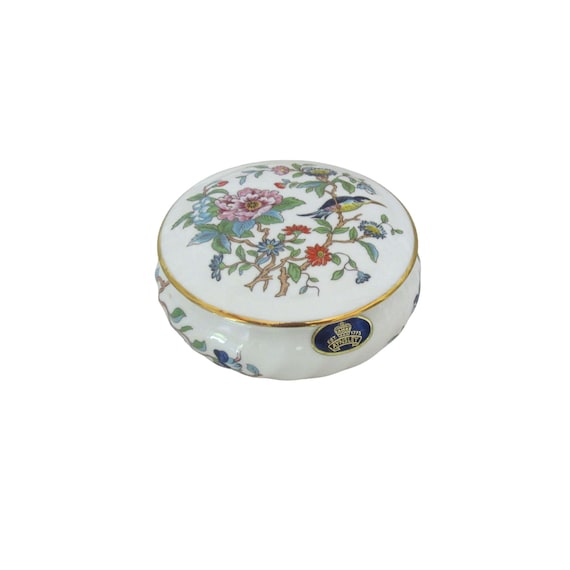 Vintage Aynsley Pembroke Round English Fine Bone China Trinket Box