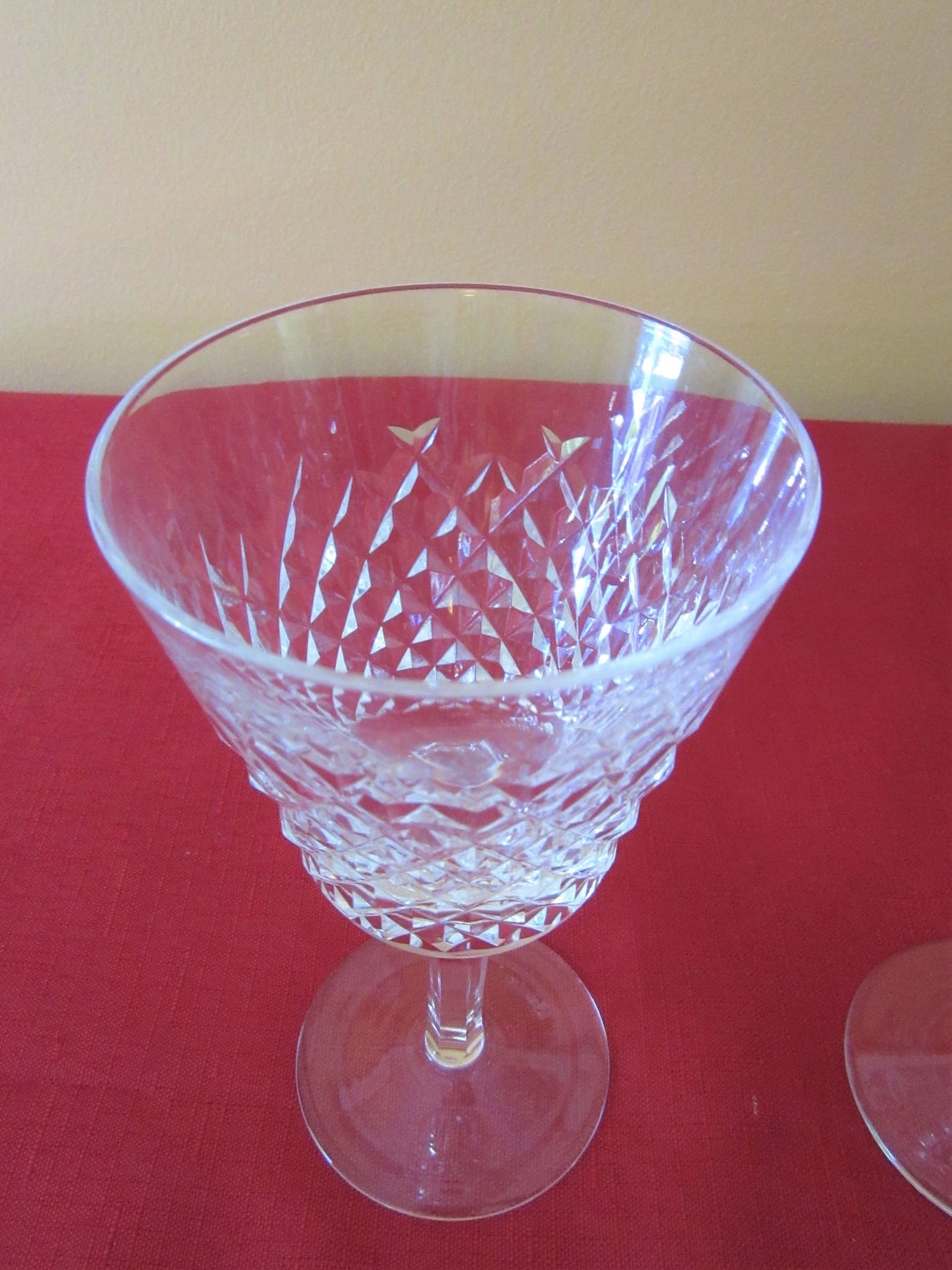 Vintage Waterford Crystal alana Pattern Claret Etsy