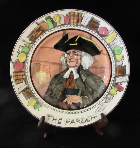 ロイヤル・ドルトン　ディスプレイ　プレート Vintage Royal Doulton Decorative Plate: the Parson, D6280 - Etsy