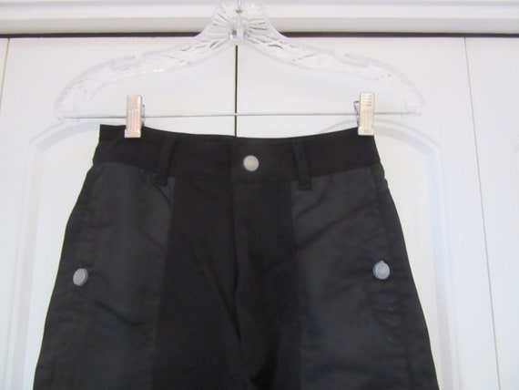 【Marithe + Francois Girbaud】W HALF COTTON PANTS‐BLACK 1980s Marithe Francois Girbaud Black Paneled Trousers with