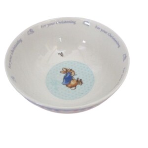 Wedgwood World of Beatrix Potter Peter Rabbit Christening Bowl