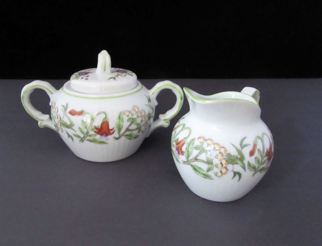 Tiffany Collection by Sigma Floral Creamer and Lidded Sugar Holder