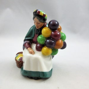 Vintage Royal Doulton Old Balloon Seller Miniature Figurine, HN2129