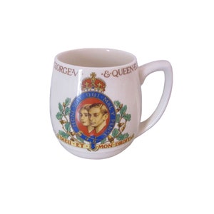 Vintage Myott 1937 Coronation of George VI & Queen Elizabeth Collectible Mug