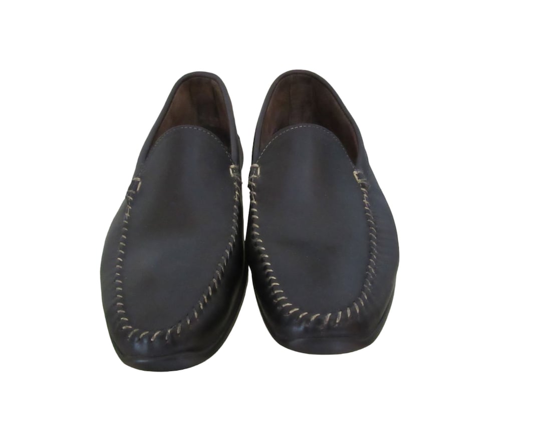 Allen Edmunds Black Leather Loafers,  display picture 1