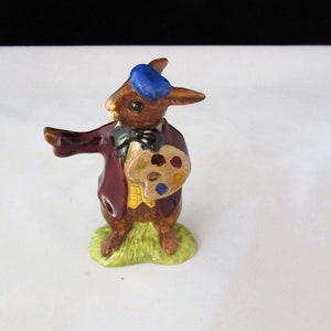 Vintage 1975 Royal Doulton Bunnykins DB 13, The Artist Figurine, Adorable