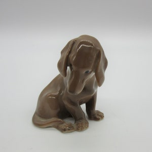 Bing And Grondahl #1755, Small Porcelain Dachshund Dog Figurine, Denmark