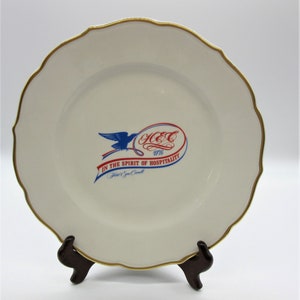Set of 2 1976 Syracuse China, Hotel Ezra Cornell Dinner Plates, Restaurant Ware