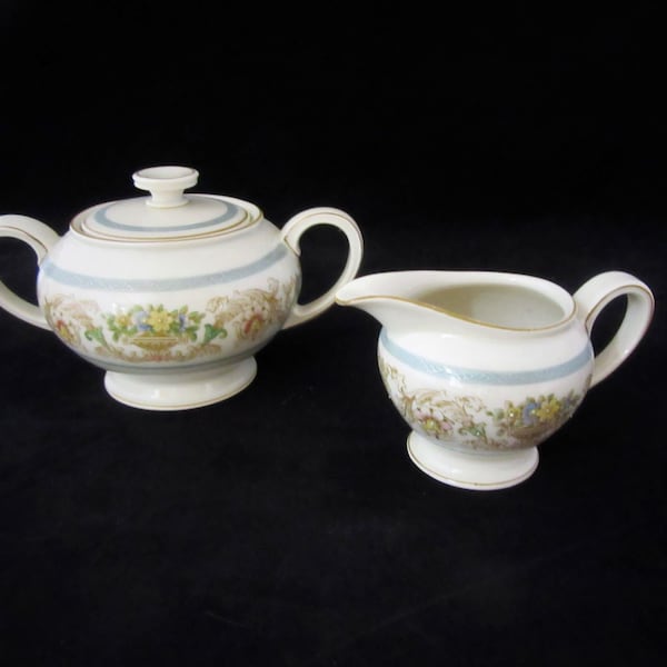 Vintage Rosenthal Selb Germany Cream and Sugar Winifred Pattern, VGC