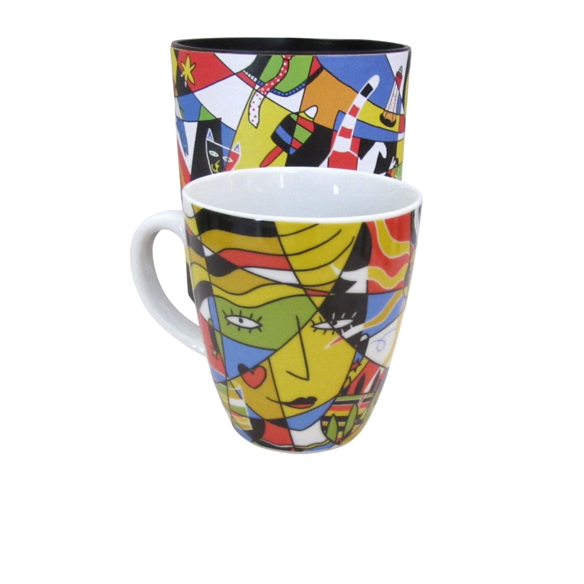 リ・ウファン　リ・ウーファン 李 禹煥　カップ　「Dialogue」陶磁器　貴重 Ritzenhoff My Darling Porcelain Mug With Oliver Weiss Colorful