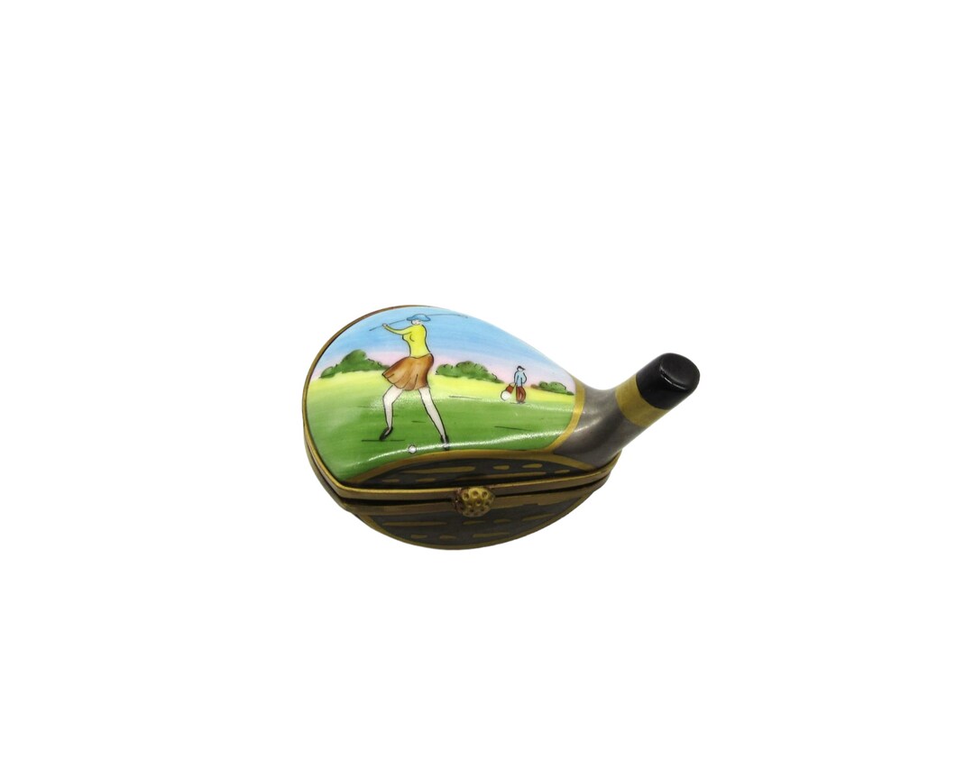 Vintage Limoges Rochard France Golf Club Trinket Box Etsy