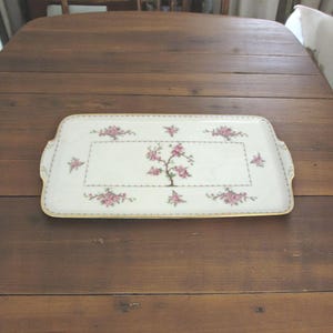 Vintage Hutschenreuther Hohenberg Cherry Blossom Rectangular Tray