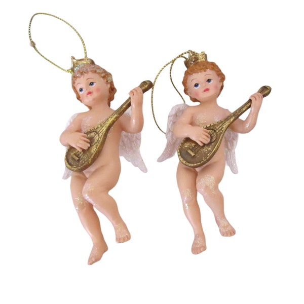 Set of 2 Katherine's Collection Musical Angels Christmas Ornaments