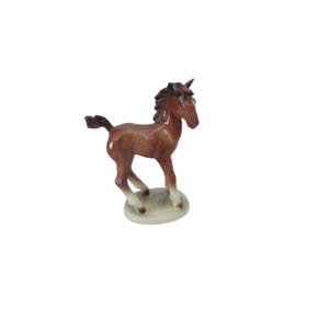 Vintage Hertwig Katzhutte Germany Porcelain Horse Figurine